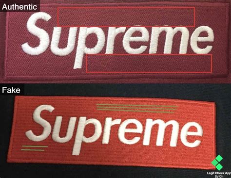 real supreme stitching